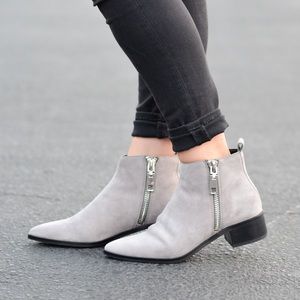 DOLCE VITA Marta Gray Suede Leather Ankle Chelsea Boots Sz 6